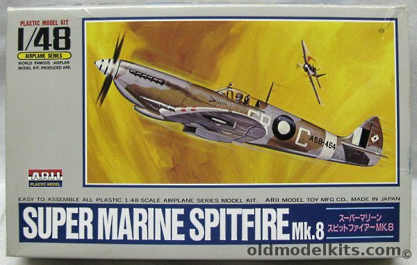 Arii 1/48 Supermarine Spitfire Mk VIII - Air Major General W.F. Dickson's Personal Aircraft - Maj. G.R.S. Mackay's Aircraft Commander of 145 Sq - Col. C.R. Caldwell's Aircraft Commander of Royal Australian Air Force (RAAF) 80th Fighter Wing, A333-600 plastic model kit